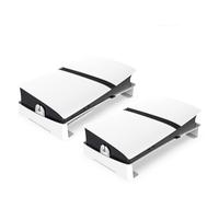 Qyrowm - Supporto orizzontale per PS5 Pro/Slim, materiale ABS, 4 cuscinetti antiscivolo, compatibile con PS5 Pro Disc e Digital Edition, facile accesso a porte e pulsanti