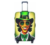 QYUHBNS Happy St Patrick's Day - Copertura elastica per valigia, lavabile, leggera, alla moda (S-XL), Nero , XL