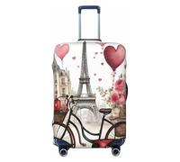 QYUHBNS Love Paris Tower - Copertura elastica per valigia, lavabile, leggera, alla moda (S-XL), Nero , L