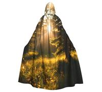 QYUHBNS Mantello unisex con cappuccio con stampa di luce del sole mattutino nel deserto, per carnevale, feste, cosplay
