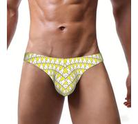 QYUHBNS Slip bikini elasticizzati da uomo con stampa orso polare, comodo alla moda con ampia cintura, Nero , L