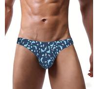 QYUHBNS Slip da uomo elasticizzato con stampa di palline di delfino, elegante e confortevole con ampia cintura, Nero , S