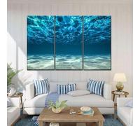 QYYAMDEQ Quadri Grandi Dimensioni 3 Pezzi Quadri Con Cornice Luce solare subacquea 3 Pannelli Quadri Moderni Soggiorno Poster Da Parete Per Arredare Casa Regalo