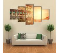 QYYAMDEQ Quadri Moderni Soggiorno 5 Pezzi Colosseo romano Quadro Su Tela 5 Pezzi Di Arte Della Parete Con Cornice Ufficio Cucina Bagni Camera Da Letto Decor