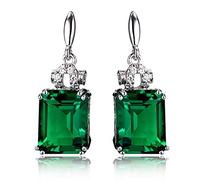 QYYZTHX 925 Gioielli in Argento Set per Donne Orecchini ad Anello Smeraldo collanace Oro Color gioielleria di Gioielli da Sposa