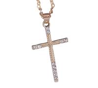 QYYZTHX Accessori per Ragazze da Donna, Gioielli cristiani con crocifisso in abbagliante in Argento Sterling 925, Collana con Croce con Il Compleanno di Gesù