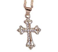 QYYZTHX Accessori per Ragazze da Donna, Gioielli cristiani con crocifisso in abbagliante in Argento Sterling 925, Collana con Croce con Il Compleanno di Gesù