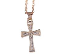 QYYZTHX Accessori per Ragazze da Donna, Gioielli cristiani con crocifisso in abbagliante in Argento Sterling 925, Collana con Croce con Il Compleanno di Gesù