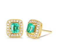 QYYZTHX Argento 925 Gioielli Set per Donne con Gemme smeraldi a Pendente a Pendente Braccialetti ad Anello per Fascino Lady Wedding Regalo