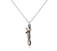 QYYZTHX Collana Abbraccio in Argento Sterling 925 per Donne e Uomini, Collana abbracciante Girocollo Catena con Ciondolo Abbraccio collane da Uomo per Coppie di Donne Amanti, Collana abbracci e Baci