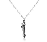 QYYZTHX Collana Abbraccio in Argento Sterling 925 per Donne e Uomini, Collana abbracciante Girocollo Catena con Ciondolo Abbraccio collane da Uomo per Coppie di Donne Amanti, Collana abbracci e Baci