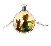 QYYZTHX Collana di in Argento Sterling 925 per Donne e Uomini, Collana di sotto la Luna Collana con Cupola di Vetro, Collana Iniziale di in Oro, Gioielli di per Donne, Gioielli Therian
