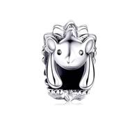 QYYZTHX Cute Little Hedgehog Wrap Charm Bead Animal Genuine 925 Sterling Silver Compatible with Bracelet