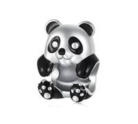 QYYZTHX Cute Panda Bear Wrap Charm Bead Genuine 925 Sterling Silver Compatible with Bracelet