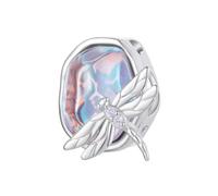 QYYZTHX Opal Dragonfly Charm Bead Insect Genuine 925 Sterling Silver Compatible with Bracelet