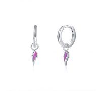 QYYZTHX Orecchini a Cerchio con Fulmine per Le Donne, orecchino penetrante, Regalo di Gioielli 925