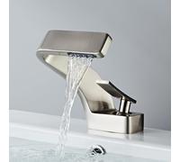QYYZTQY 2239 BAGNA CADUCIO Bagno E Cold Tap BASAGGIO CAPERE Ceramic Ceramica INSTALLATTO di RISALCCAZIONE DELL'ATTURATO (Argento Spazzolato)