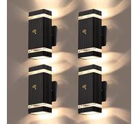 QYYZTQY 4 pacchi Dusk to Dawn Luci da Esterno all'alba, Applique con lampadine a LED da 5 W, luci Esterne per la casa IP65 Alluminio Impermeabile su e Giù per Le luci Esterne per casa, Garage,