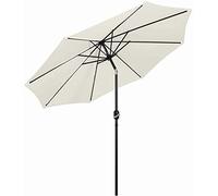 QYYZTQY 8.8Ft Garden Parasol Umbrell with Crank Handle Tilt Function, Outdoor Umbrella, Windproof Sunshade Shelter for Beach, Sand, Patio, Yard,4 Red, 3 Green