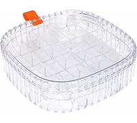 QYYZTQY Acrylic Earring Organizer with Compartment Tray, Clear Display Storage Box for Rings Bracelet Necklaces, 2 Layer Travel Jewelry Case Gift