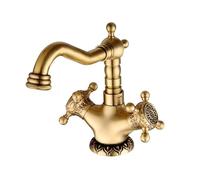 QYYZTQY Antique Brass Doucet Growing Dual Duas Handle Piccola Mistina da Bagno la Cucina per Bacino e lavandino