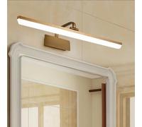 QYYZTQY Bathroom Mirror Lamp Waterproof Long Rotatable Interior Acrylic Iron Wall Creative Nordic Decoration for Living Room Bedroom (53cm,Black White Light)