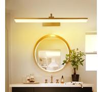 QYYZTQY Bathroom Mirror Lamp Waterproof Long Rotatable Interior Acrylic Iron Wall Creative Nordic Decoration for Living Room Bedroom (53cm,Black White Light)