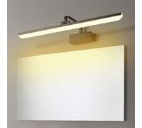 QYYZTQY Bathroom Mirror Lamp Waterproof Long Rotatable Interior Acrylic Iron Wall Creative Nordic Decoration for Living Room Bedroom (53cm,Black White Light)