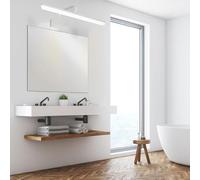 QYYZTQY Bathroom Mirror Lamp Waterproof Long Rotatable Interior Acrylic Iron Wall Creative Nordic Decoration for Living Room Bedroom (53cm,Black White Light)