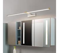 QYYZTQY Bathroom Mirror Light Indoor Lamp with Extendable Arm Waterproof Wall Aluminium Acrylic for Bedroom Living Room Corridor (Gold-Warm Light,50cm)