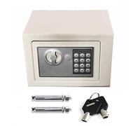 QYYZTQY Cassetta del Cabinet Casella in Contanti Solido Password Elettronica Sicuro Box con Chiave di Sicurezza Hotel Key per Home Office/23x17x17cm (4.6L) White
