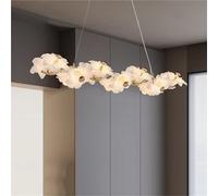 QYYZTQY Circolo Moderno/Oro Lungo per la Camera da Pranzo in Camera da Pranzo Leggera lampadario a LED in Vetro Floreale di Lusso