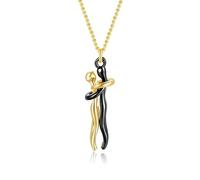QYYZTQY Collana Abbraccio in Argento Sterling 925 per Donne e Uomini, Collana abbracciante Girocollo Catena con Ciondolo Abbraccio collane da Uomo per Coppie di Donne Amanti, Collana abbracci e Baci