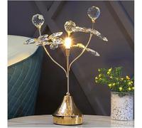 QYYZTQY Crystal Bedroom Bedside Table Decoration Lamp European Style Living Room Study Luxury Button Night Light, Chandelier