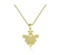 QYYZTQY Crystal Honey Ape Pandant Necklace Women Gold Color New Deal with for Kids