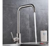 QYYZTQY Cucina in Nichel Spazzolato Faucet Commerciale Tap spruzzatore Tira con funzioni a Molla Durevole Mixer Caldo e Freddo per Il Bar o l'uso Domestico