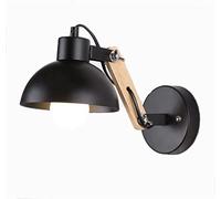 QYYZTQY da Parete in Legno Creativo, Moderna Lampada a Parete Regolabile al Coperto, Luce murale della Camera da Letto Giapponese, Cornice su e Giù regolamento (Colore: Nero)
