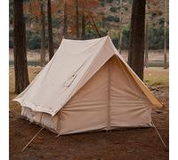 QYYZTQY da Tende Cabina Famiglie, a Campana con Presa Stufa, Tenda yurta Glamping e Campeggio all'aperto Lusso per Stagioni Realizzata in Tela di Cotone Traspirante al 100% Doppio Comfort