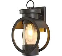 QYYZTQY E27 Villa Antirust Patio Lampada da Parete retrò a Parete Esterno Giardino Balcone Balcone Waterproof LED American Art Iron Art Glass Vintage Leccensione Scala Scala Disconce