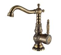 QYYZTQY Easikc Rustic Antique Ropper Baglietto Rioucet RAPETBILE Cold Tap TAPIDO Solid Mixer Intagliato per e lavandino