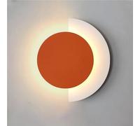 QYYZTQY Funzione di Illuminazione Minimalista con Applique a LED Moderna Rotonda per Il corridoio della Parete del corridoio del corridoio del corridoio per la Camera da Letto (Arancione)