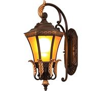 QYYZTQY Giardino Classic Lights Wall Lights Retro Aithroproofture Aithroofture Aibocchi di Alluminio con Fusione con Fusione con Lampada da Parete in Vetro Giallo cablato per Villa Giardino Paesaggio
