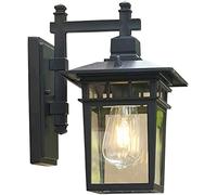 QYYZTQY Giardino Giardino Rustico a LED Esterno a LED Quadrata in Alluminio parlato Impermeabile Fonce Antico Black fosibello e27 Lampada da Parete a Parete Illuminazione Verso Il Basso per Portico