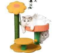QYYZTQY Grande graffiatore Torre Saltare Colonna graffio ramplificando la Cornice di Fiori Gatti Albero casa Pick up mobili Bordo per Animali Domestici Giocattoli Visione Gatto