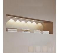 QYYZTQY Kitchen with Motion Detector Lights USB Rechargeable 3000K/4000K/6000K Wall Lamp Touch Control Dimmable for Under Cupboard Bedroom Bedside (30cm,Silver)