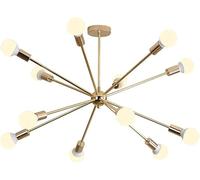 QYYZTQY Lamp, Ceiling Fixtures Brushed Gold Brass Industrial Lights, Chandelier