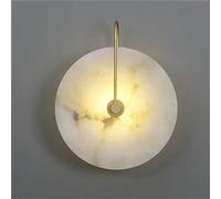 QYYZTQY Lampada a Monte Naturale Nordic Base Metallica in Metallo Rotondo LED Moderno per Soggiorno per la Camera da Letto per la Camera da Letto sconde murale (Oro, 15 cm)