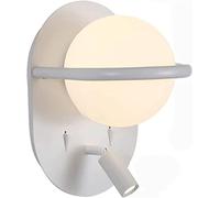QYYZTQY Lampada a Parete a Sfera di Vetro Moderna, Luce da Comodino Regolabile Interno, Applique a Parete a LED con a Doppio Interruttore, riflettori rotabili per Il Soggiorno Camera da Letto Hotel,