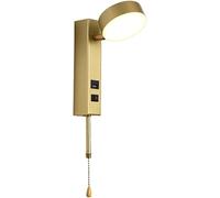 QYYZTQY Lampada a parete da comodino moderno Light Luce a parete con interruttore, lampadario per vanità del bagno, luce di lettura con porto di ricarica USB, applique da parete da fattoria per camera