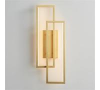 QYYZTQY Lampada a Parete in Ottone Nordico, Applique a Parete Quadrata a LED, Moderni infissi di Illuminazione per vanità per Bagno di Lusso per Soggiorno per Camera da Letto del corridoio (Oro)